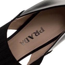 Pre Owned Prada Black Patent Leather Pointed Toe Pumps Size 38.5