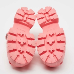 Pre Owned Prada Pink Rubber Slingback Sandals Size 39