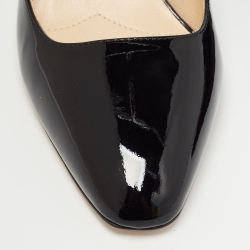 Pre Owned Prada Black Patent Leather Slingback Pumps 36.5