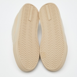 مملوكة مسبقًا Prada Beige Leather Low Top Sneakers Size 39