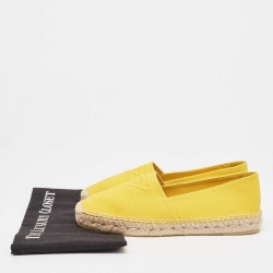 مملوكة مسبقًا حذاء إسبادريل فلات برادا كانفاس أصفر مقاس 40