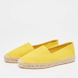 مملوكة مسبقًا حذاء إسبادريل فلات برادا كانفاس أصفر مقاس 40