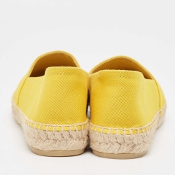 مملوكة مسبقًا حذاء إسبادريل فلات برادا كانفاس أصفر مقاس 40