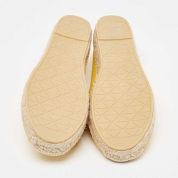 مملوكة مسبقًا حذاء إسبادريل فلات برادا كانفاس أصفر مقاس 40