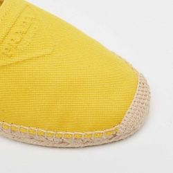 مملوكة مسبقًا حذاء إسبادريل فلات برادا كانفاس أصفر مقاس 40