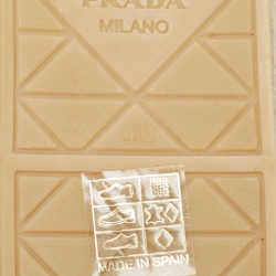 مملوكة مسبقًا حذاء إسبادريل فلات برادا كانفاس أصفر مقاس 40