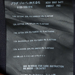 Pre Owned Prada Sport Navy Blue Stretch Poplin Gathered Midi Dress S