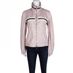 Prada Sport Alabastro Pink Nylon Zip Front Jacket M