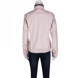 Prada Sport Alabastro Pink Nylon Zip Front Jacket M