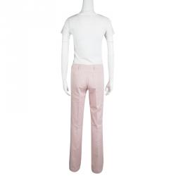 Pre Owned Prada Sport Alabastro Pink Stretch Gabardine Pants M
