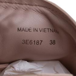 Pre Owned Prada Sport Beige Patent Leather Sneakers Size 38