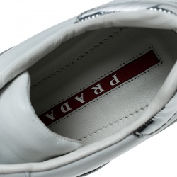Pre Owned Prada Sport White Leather Platform Sneakers Size 37