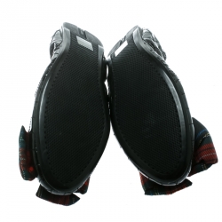 Pre Owned Prada Sport Black Quilted Patent Leather Tweed Check Print Bow Scrunch Ballet Flats Size 38.5