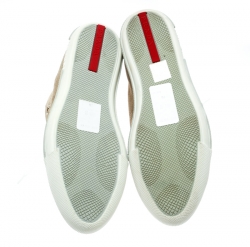 Pre Owned Prada Sport Beige Suede Eyelet Detail High Top Sneakers Size 37