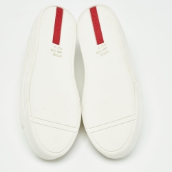 Pre Owned Prada Sport Off White Canvas Low Top Sneakers Size 36.5