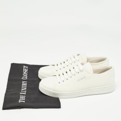 Pre Owned Prada Sport Off White Canvas Low Top Sneakers Size 36.5