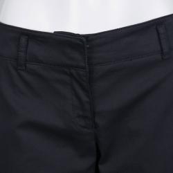 Pre Owned Prada Sport Navy Blue Cotton Fitted Bermuda Shorts M