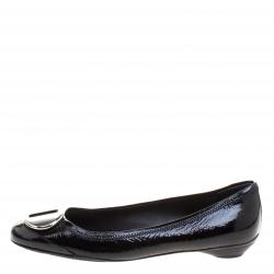 Pre Owned Prada Sport Black Patent Leather Ballet Flats Size 39