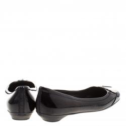 Pre Owned Prada Sport Black Patent Leather Ballet Flats Size 39