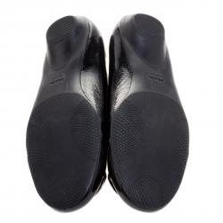 Pre Owned Prada Sport Black Patent Leather Ballet Flats Size 39