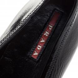 Pre Owned Prada Sport Black Patent Leather Ballet Flats Size 39