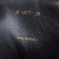 Pre Owned Prada Sport Black Leather Lace Up High Top Sneakers Size 39