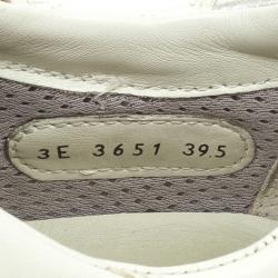 Pre Owned Prada Sport White Leather Sneakers Size 39.5