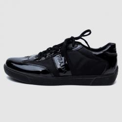 Pre Owned Prada Sport Black Leather Lace Up Sneakers Size 37.5
