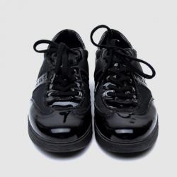 Pre Owned Prada Sport Black Leather Lace Up Sneakers Size 37.5
