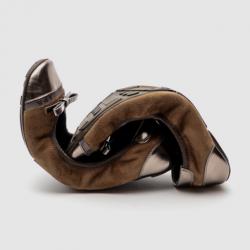 Pre Owned Prada Sport Cigar Suede Camoscio Bow Ballet Flats Size 38.5