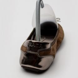 Pre Owned Prada Sport Cigar Suede Camoscio Bow Ballet Flats Size 38.5