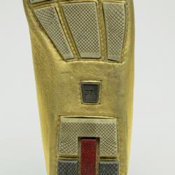 Pre Owned Prada Sport Gold Leather Loafers Size 37.5