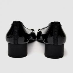 Pre Owned Prada Sport Black Patent Leather Block Heel Pump Size 41