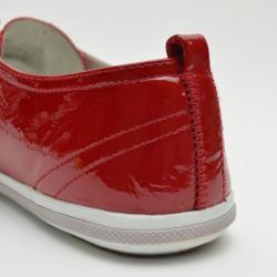 مملوكة مسبقًا Prada Sport Red Patent Leather Cap Toe Sneakers Size 40