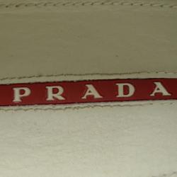 مملوكة مسبقًا Prada Sport Red Patent Leather Cap Toe Sneakers Size 40