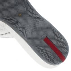 Pre Owned Prada Sport Silver Metallic Leather Thong Sandals Size 39