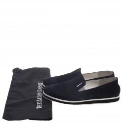 Pre Owned Prada Sport Navy Blue Suede Slip On Loafers Size 37