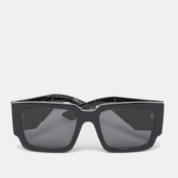 Prada Black Logo SPR 16Z Frame Square Sunglasses