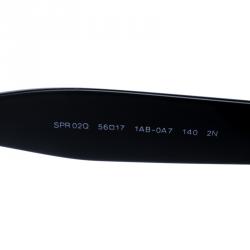 Pre Owned Prada Black SPR 02Q Cat Eye Sunglasses