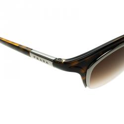 Prada Brown Tortoise SPR 68O Dixie Cat Eye Sunglasses