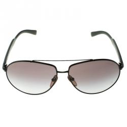 Prada Black Gradient Aviator Sunglasses