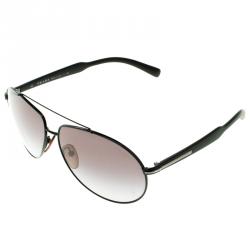 Prada Black Gradient Aviator Sunglasses
