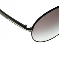 Prada Black Gradient Aviator Sunglasses