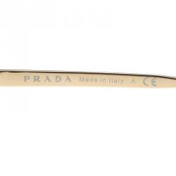 Pre Owned Prada Burgundy SPR16Q Round Sunglasses