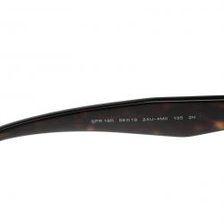 Prada Brown Gradient Tortoise Frame SPR 16R Hexagonal Sunglasses