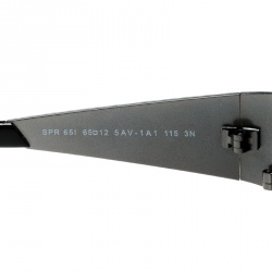 Prada Grey/Black SPR 65I Aviator Sunglasses