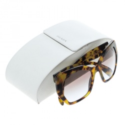 Prada Tortoise/Brown Gradient SPR16R Geometric Sunglasses