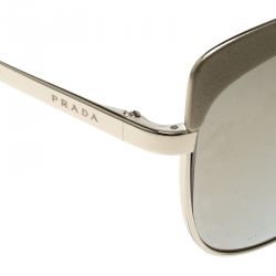 Prada Chrome Gold/ Gold SPR51T Sabbiato Cat Eye Sunglasses