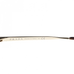 Pre Owned Prada Havana Brown/ Brown Gradient SPR09Q Cinema Polygonal Sunglasses