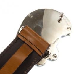 Pre Owned Prada Parrot Buckle Plastic Chain Belt 85 CM